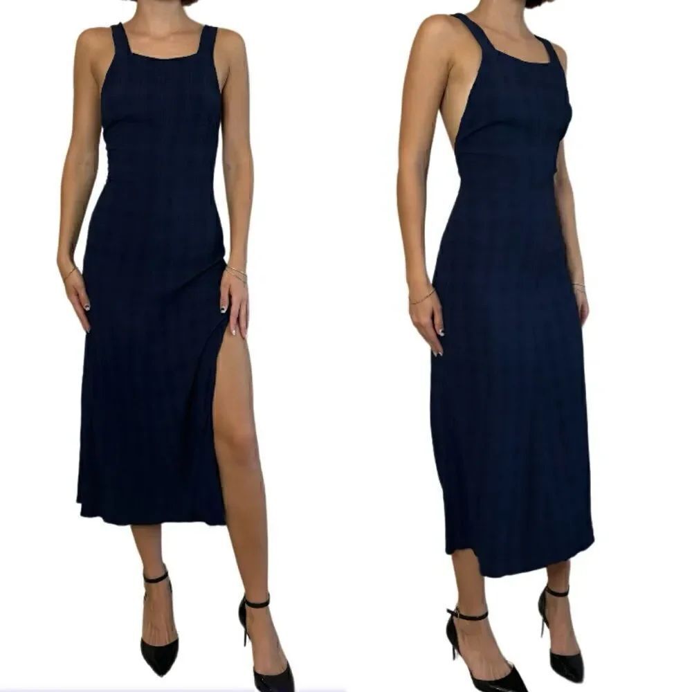 Reformation Midi Blue Navy Dress Tank Size XS